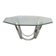 Glass and chrome coffee table by Roger Spunger for Dunbar 1960 US