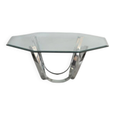 Table basse verre et chrome de Roger Spunger pour Dunbar 1960 US