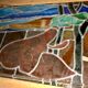 Art deco stained glass window