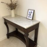 Empire console with light marble