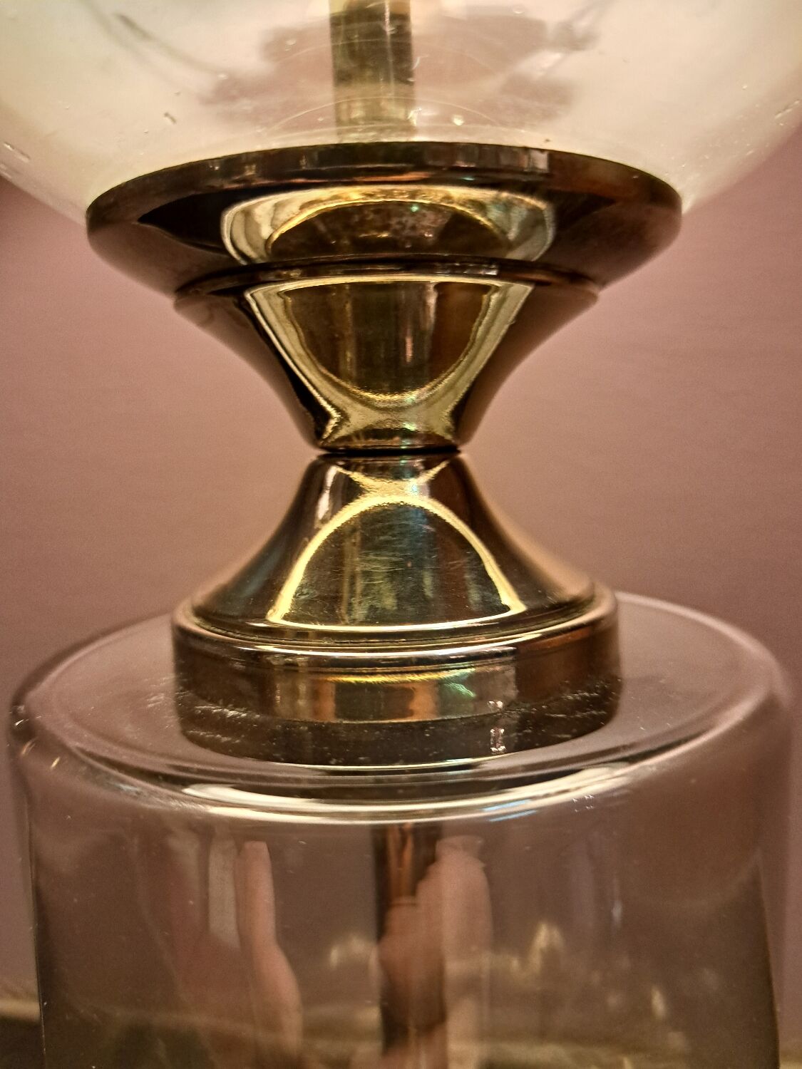 Lampe See Delmas en laiton et verre