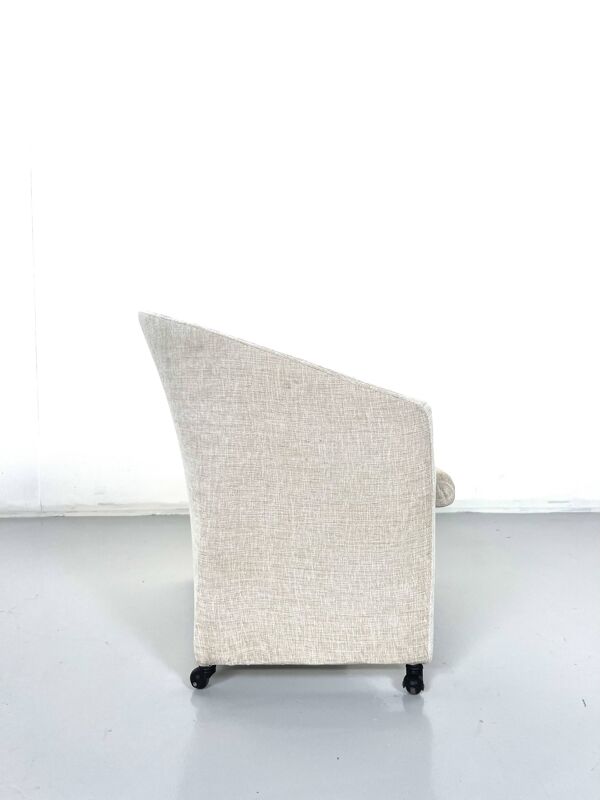 Paire de fauteuils sur roulettes pour Saporiti Italia, nouvelle tapisserie, années 1970.