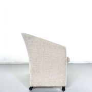 Pair Of Armchairs On Casters For Saporiti Italia, New Upholstery, 1970s