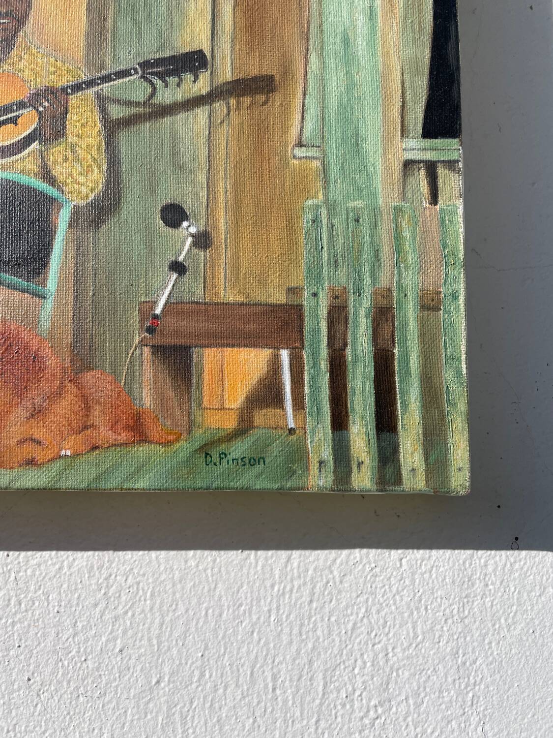 Tableau d’un guitariste signé Pinson