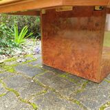 Elm burl cocktail coffee table