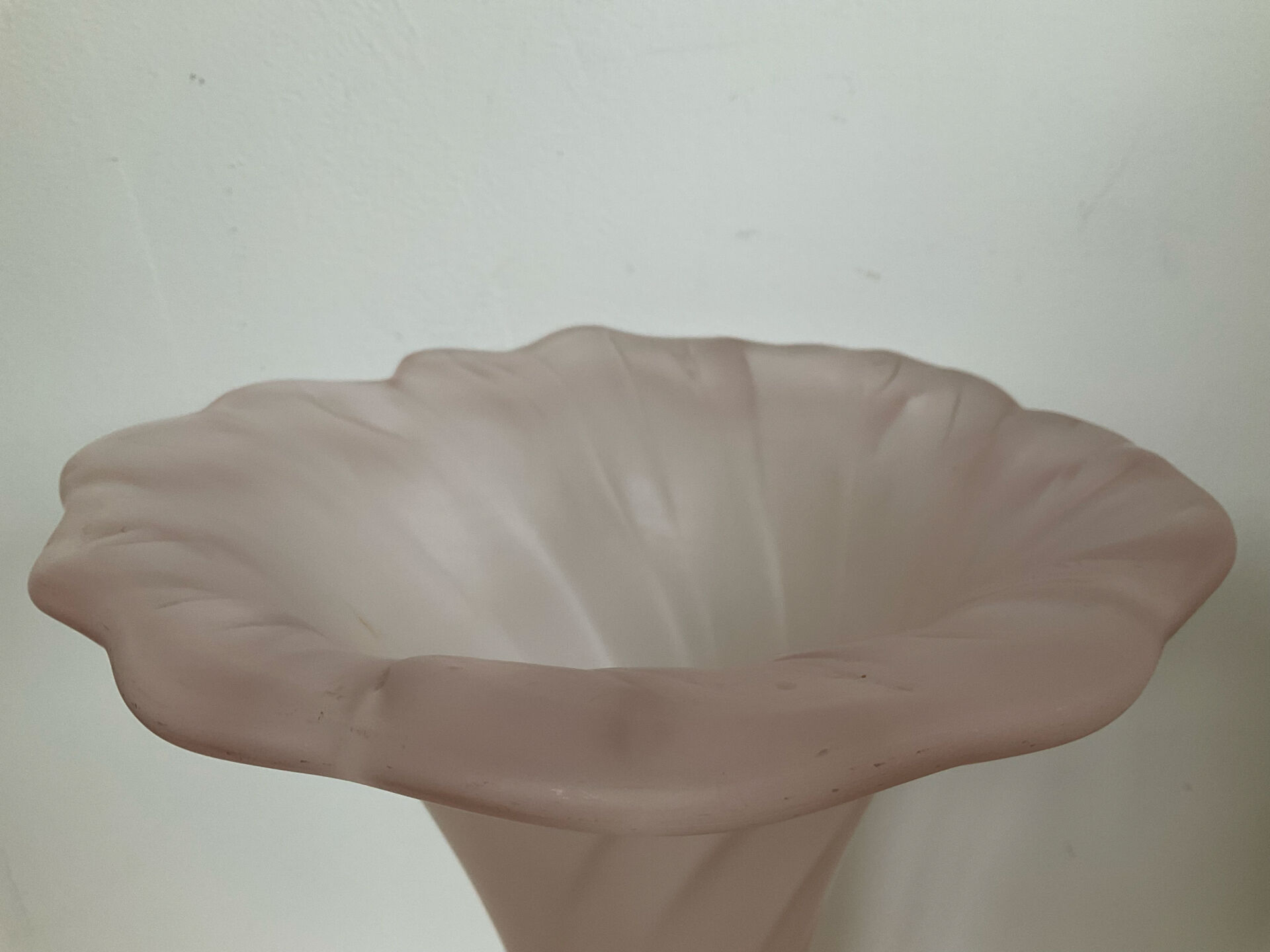 A pair of large Italian corolla vases in glass paste.