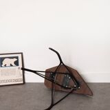 Piece of handcrafted sofa solid wood and wrought iron