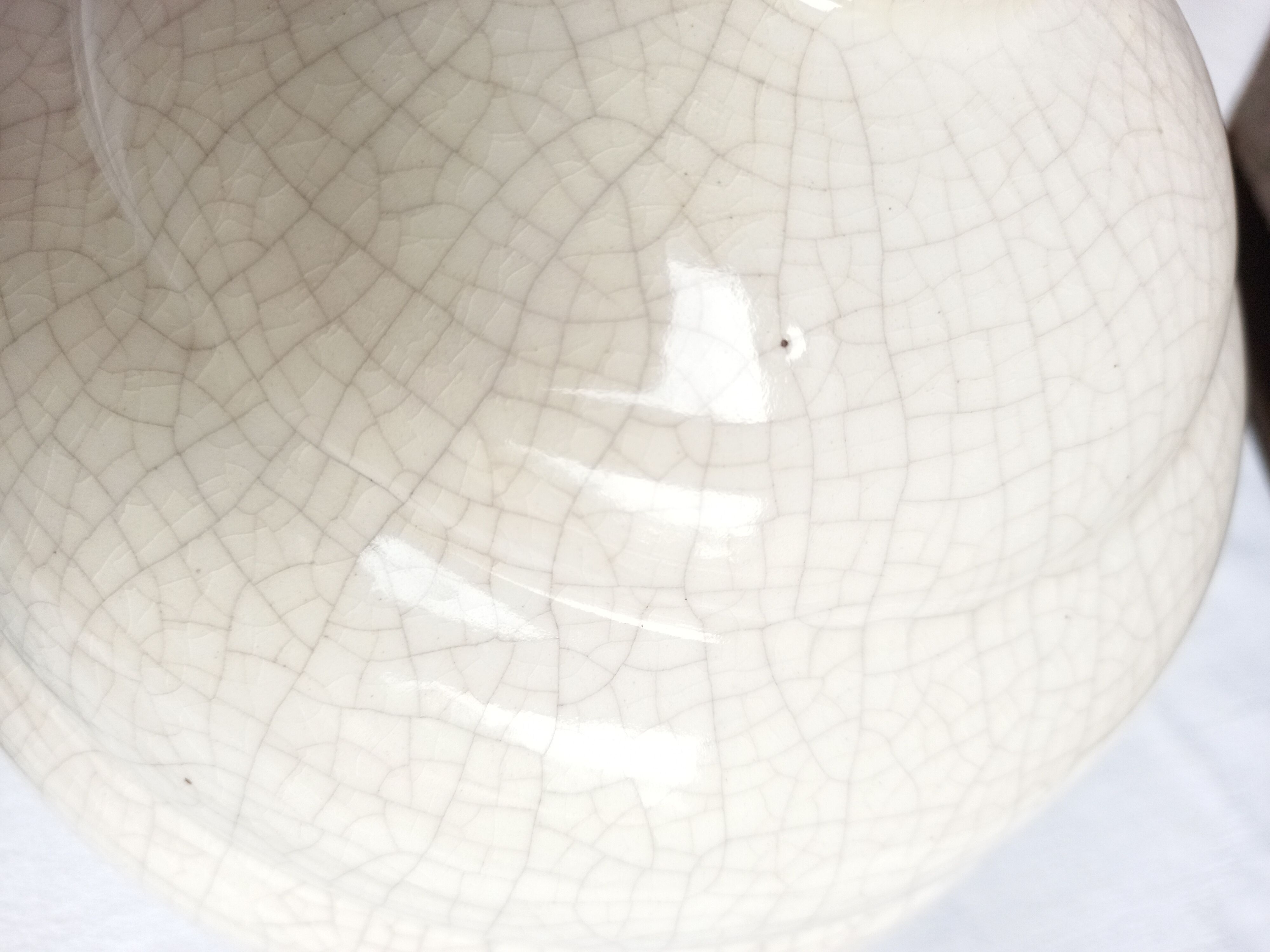 Vase boule art déco faïence craquelé numéroté