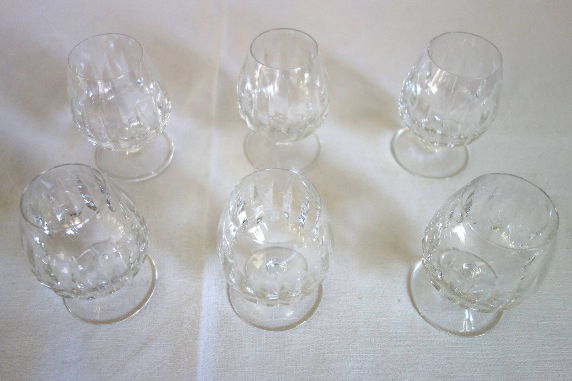 Set of 6 vintage Villeroy & Boch Cognac glasses stamped