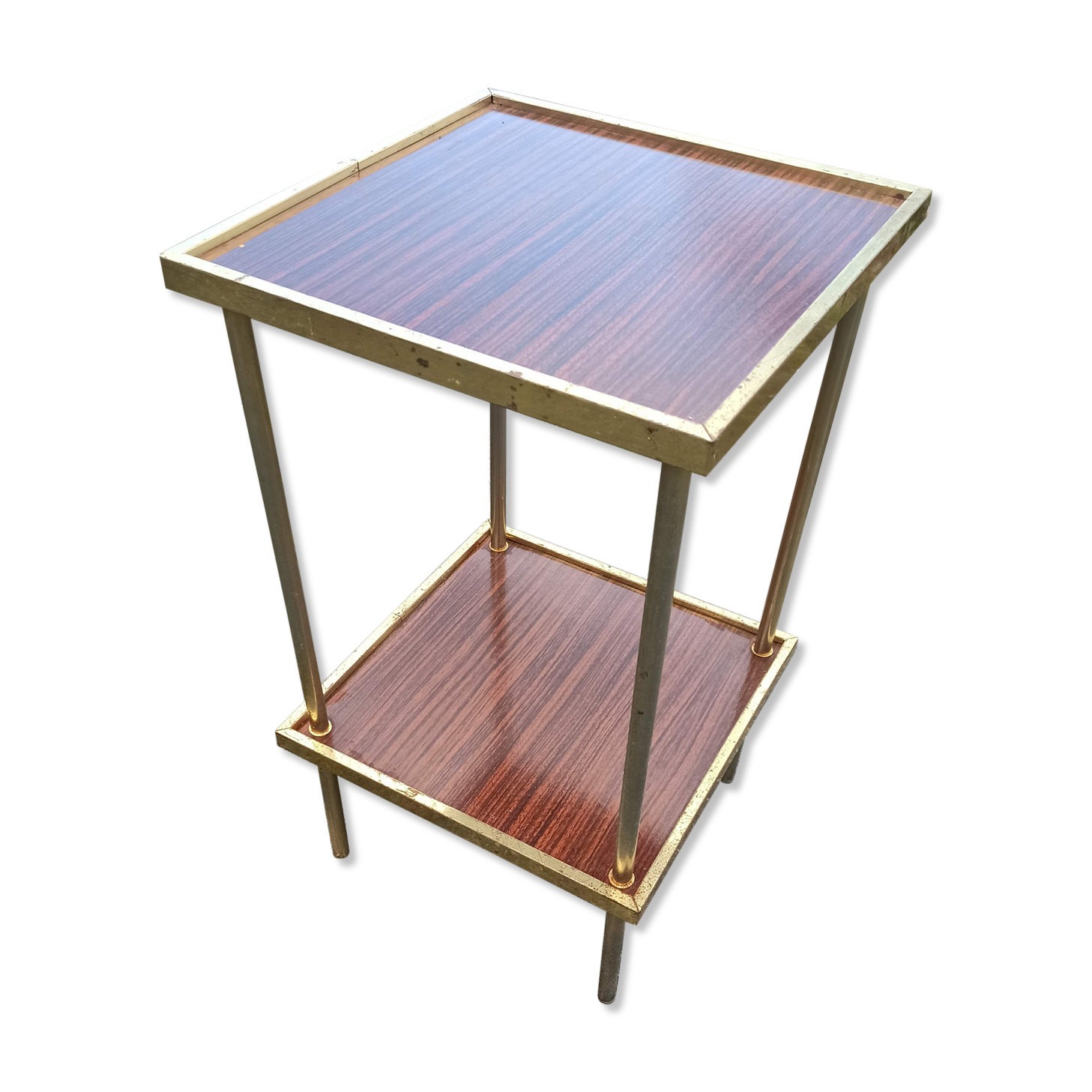 Gold chrome formica shelf harness