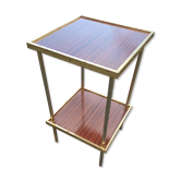 Sellette étagère en formica chrome doré