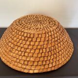Woven straw basket