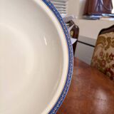 Large Deep Plate 29cm Salad Bowl Limoges Porcelain Blue Gold Betoule Legrand