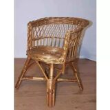 1960s wicker children's armchair