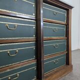 Notary cabinet topped with a Carrara marble.