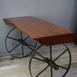Table basse en bois et métal, 1950s