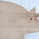 Deux planches à découper poisson cochon bois vintage