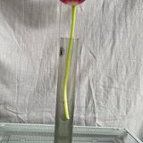 Vase tube soliflore transparent ancien