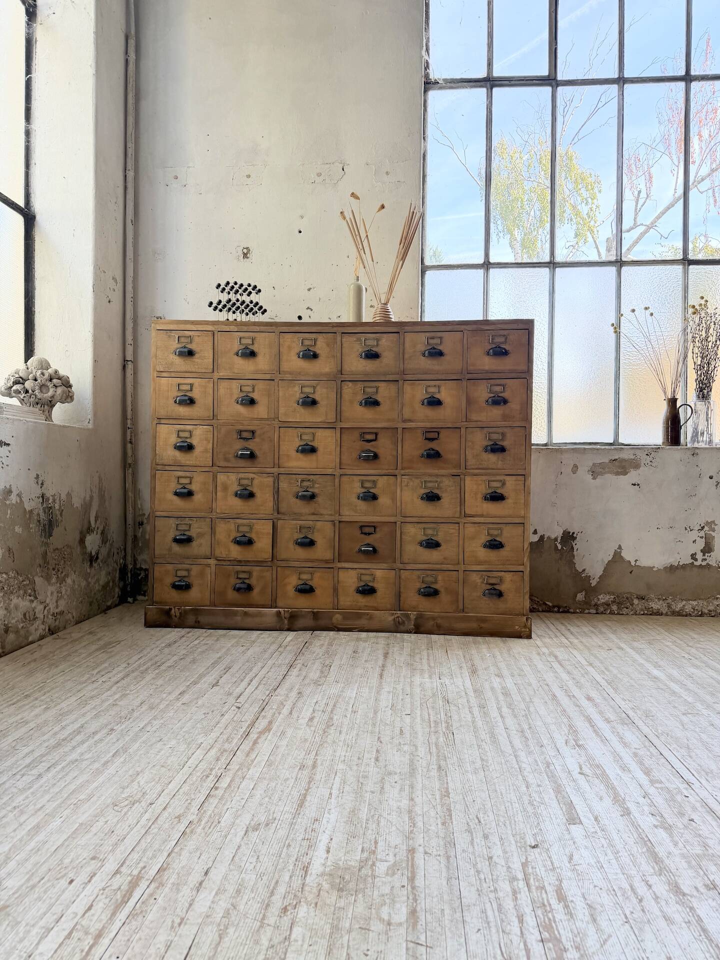 1950s pine workbench XL 160cm