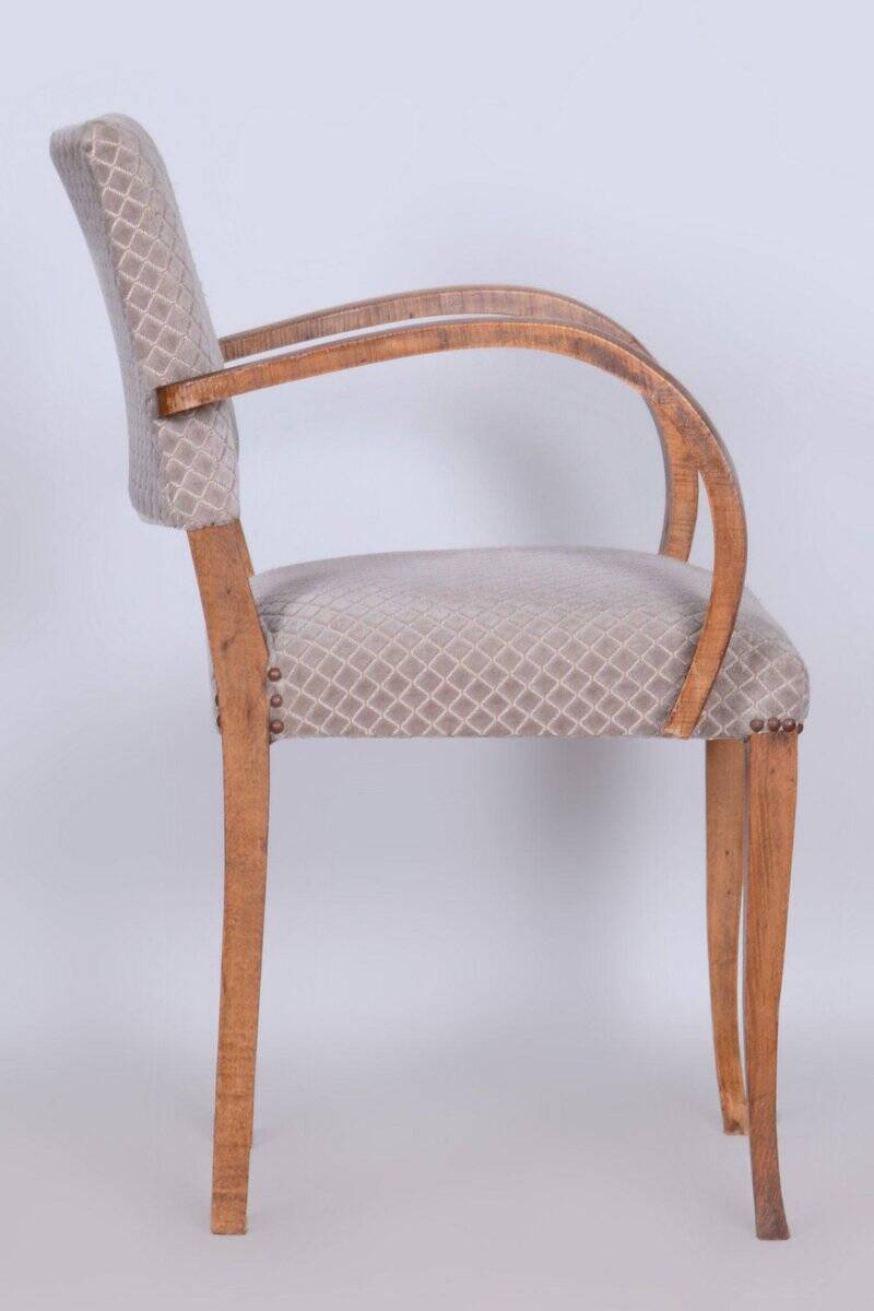 Fauteuil Art Déco en hêtre par Jules Leleu, années 1930