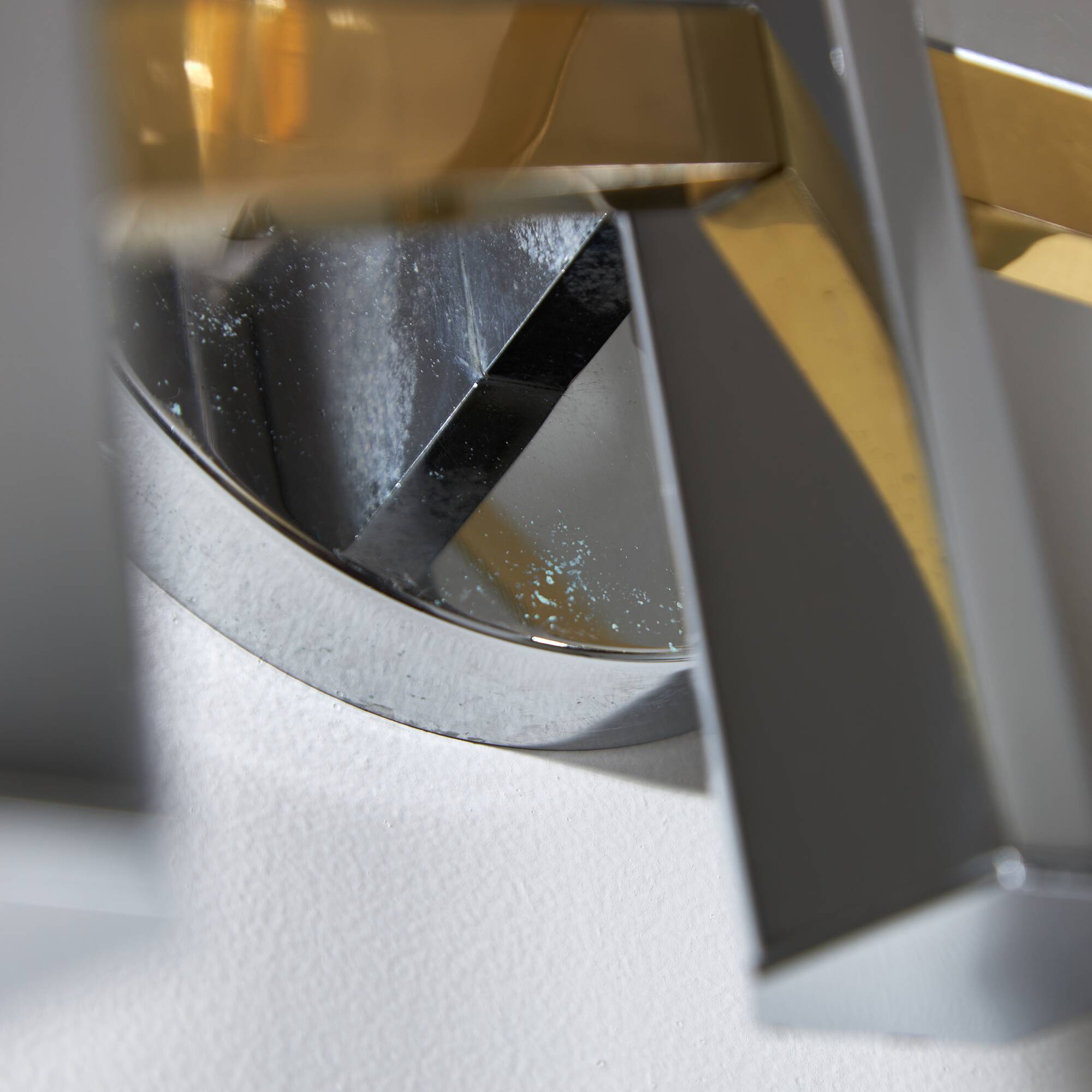 Sciolari Chrome and Brass-plated Wall Lamp, 1970s