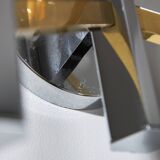 Sciolari Chrome and Brass-plated Wall Lamp, 1970s