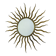 French sunburst starburst mirror in gilt iron, 1950s