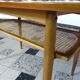 Wilhelm Knoll Side or Coffee Table with Lower Shelf in Woven Cane, Germany 1950s