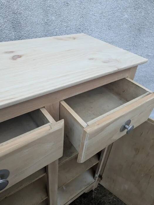 Buffet vintage en bois naturel