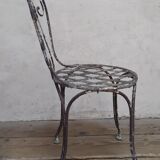 Xix° wrought iron garden chair