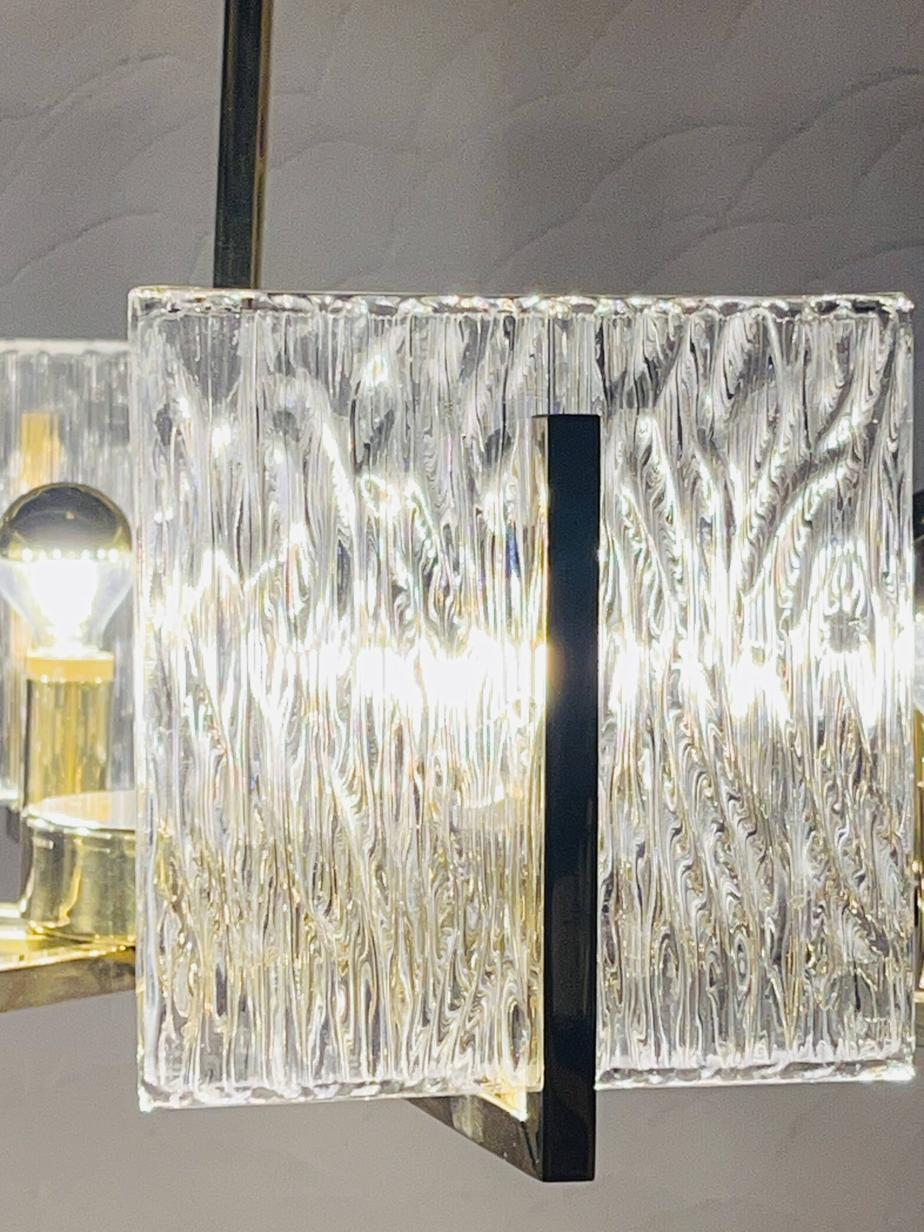 Lustre vintage en laiton Iceberg