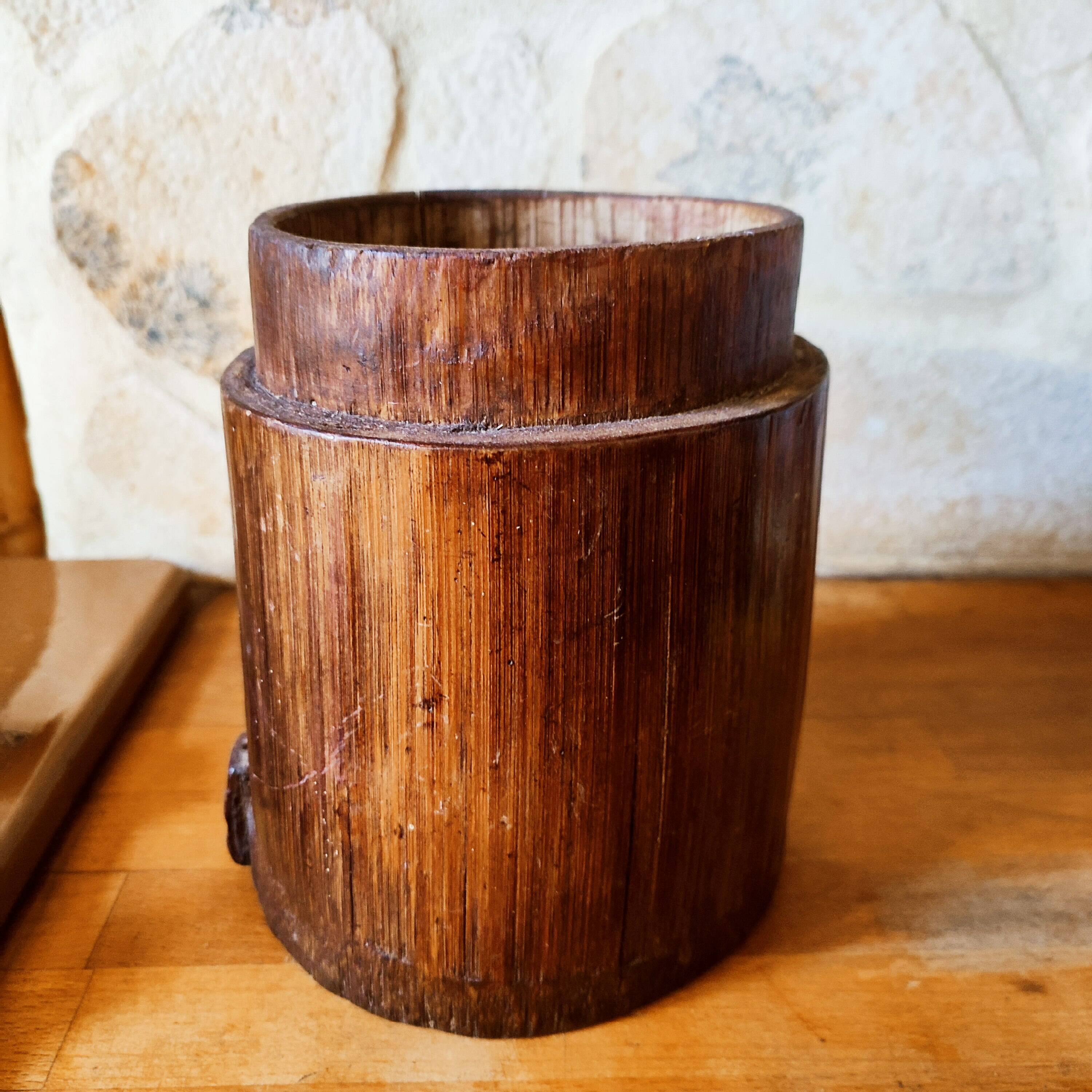 Antique bamboo pot