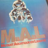 Framed Cinema Poster, M.A.L Mutant Aquatic in Freedom, RCA/Columbia pictures, 1989