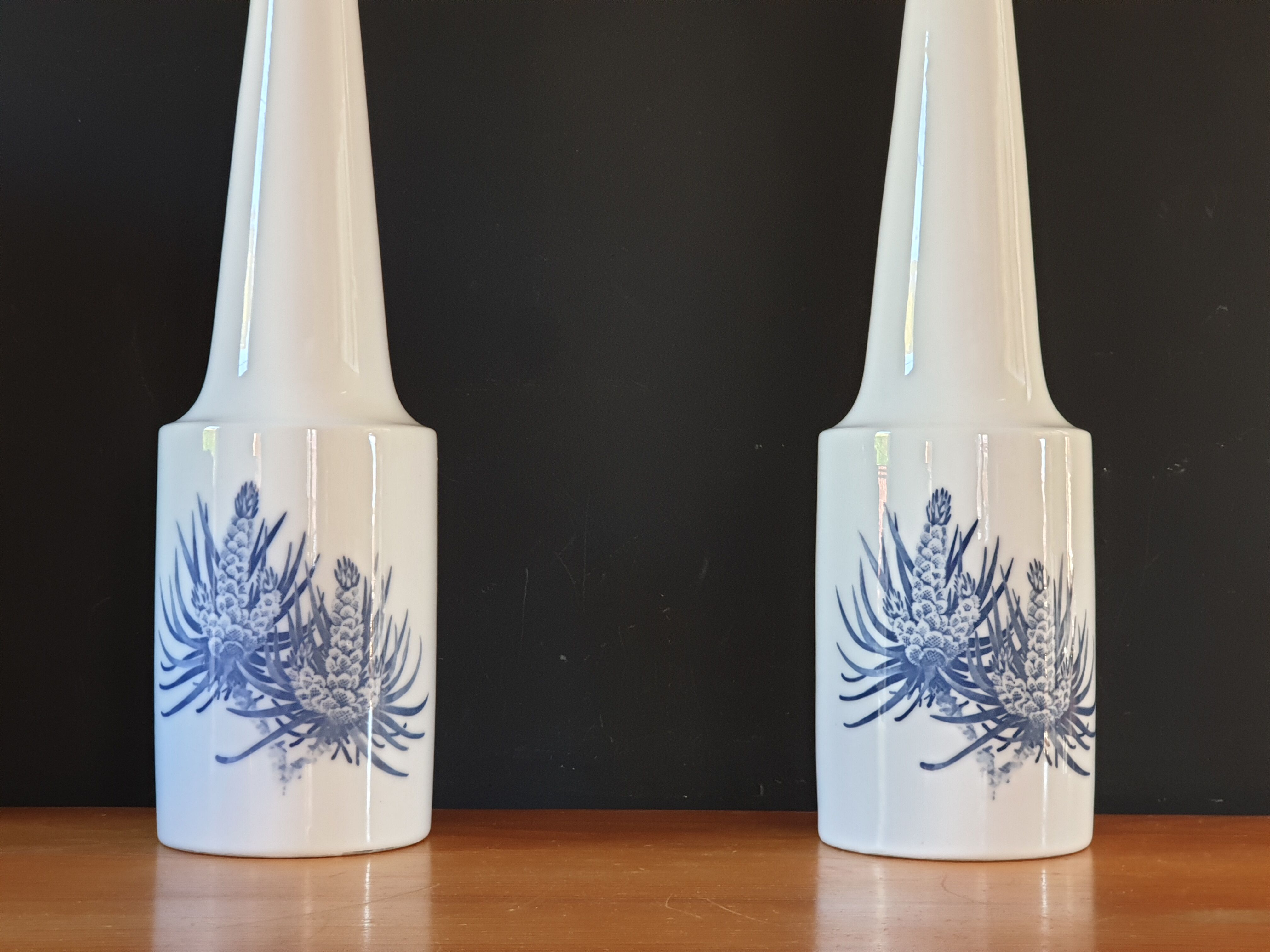 Pair of lamps foot in Danish faience 1970