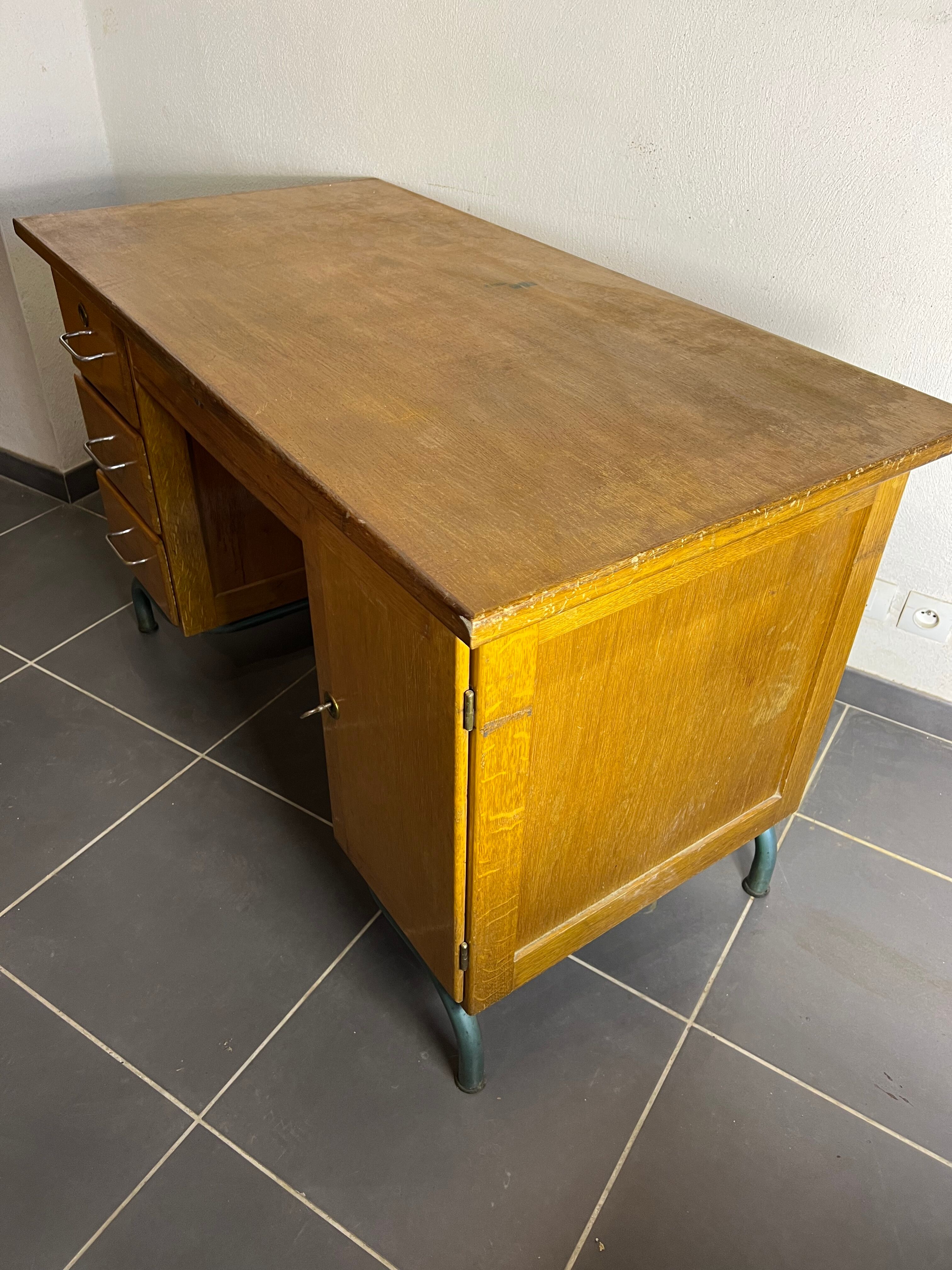 Teacher's desk and chair