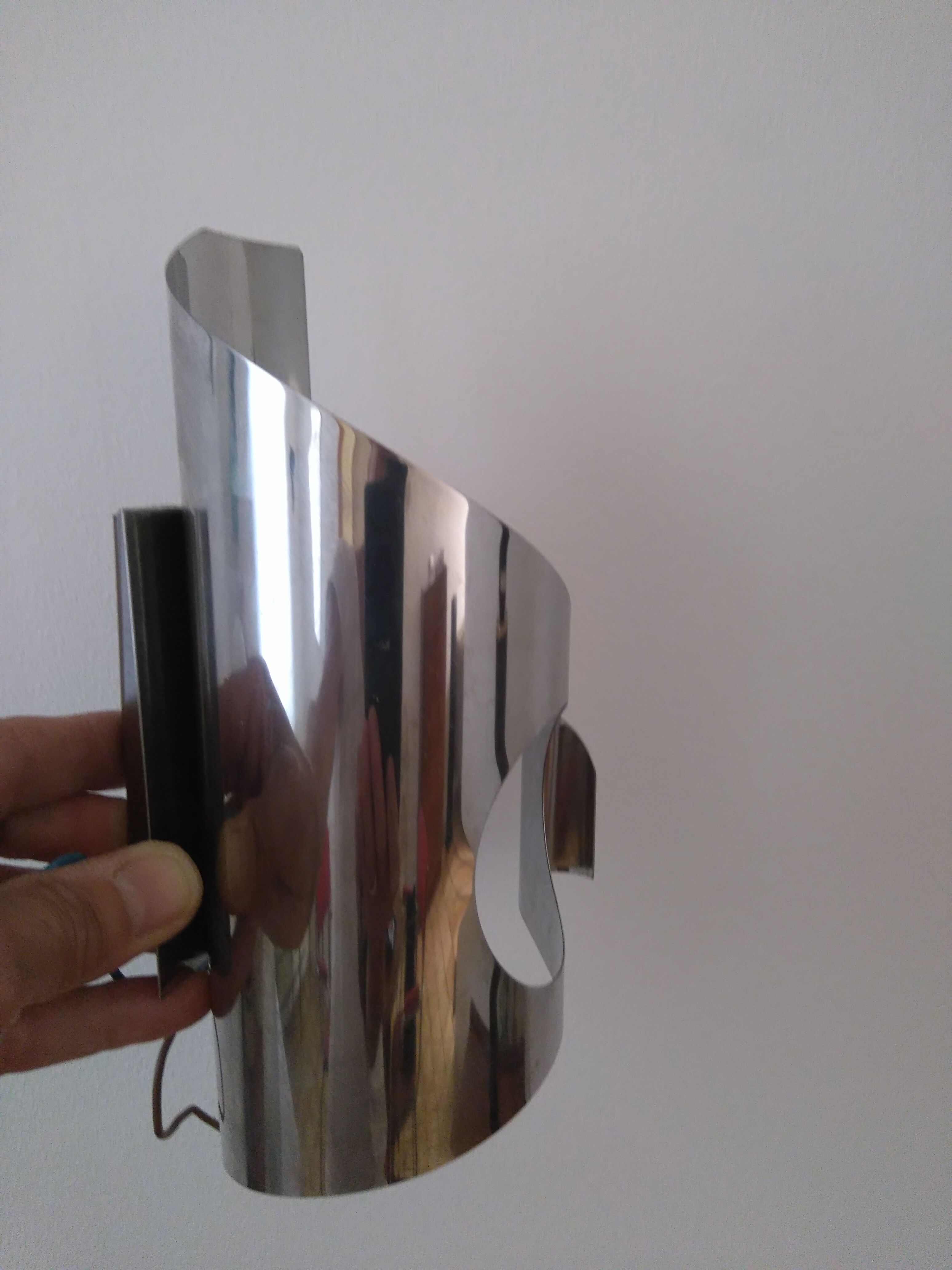Wall light steel chrome year 70