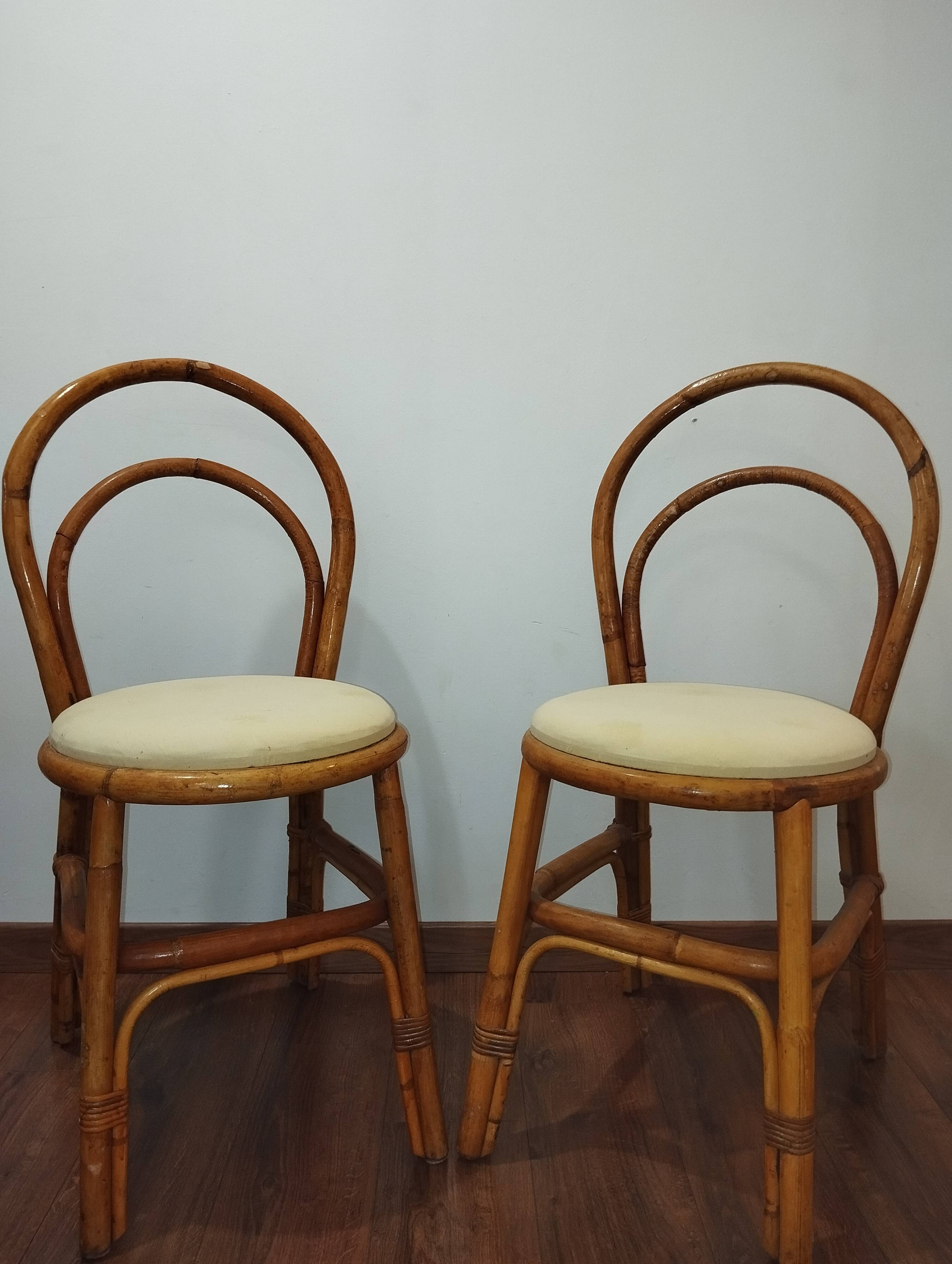 1970s bamboo chairs