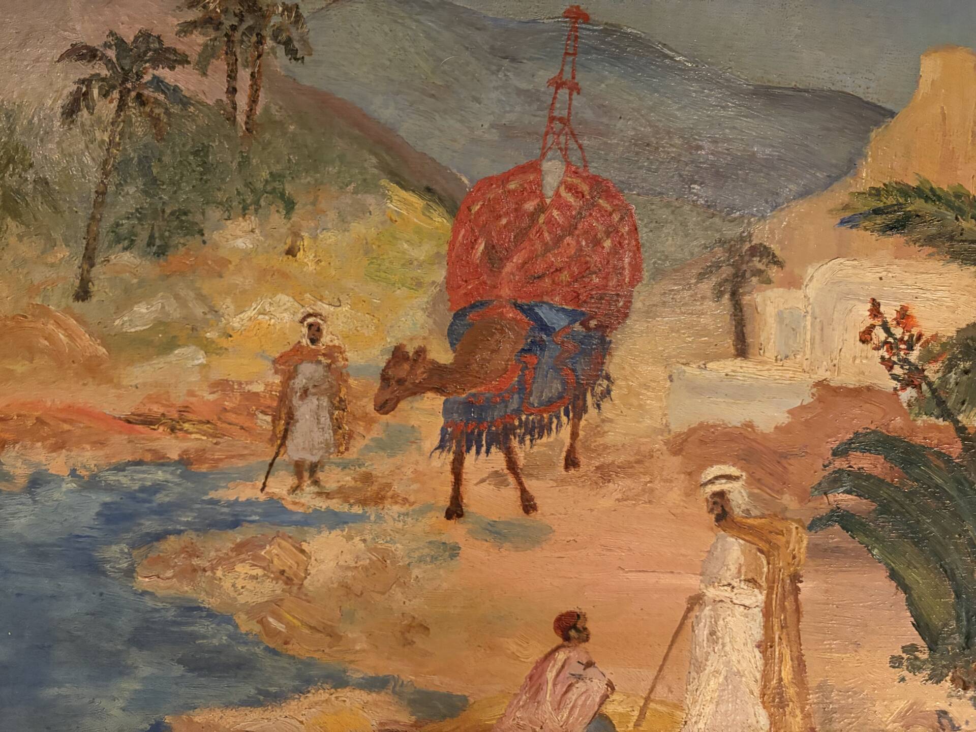 Oriental painting 1949 R.Pécoux Oasis