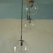 Ceiling light 3 globes in blown glass of the 1970s