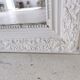 White lacquered wood mirror