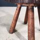 Rustic Alpine Hand-Carved Oak Chair, France, 1920s