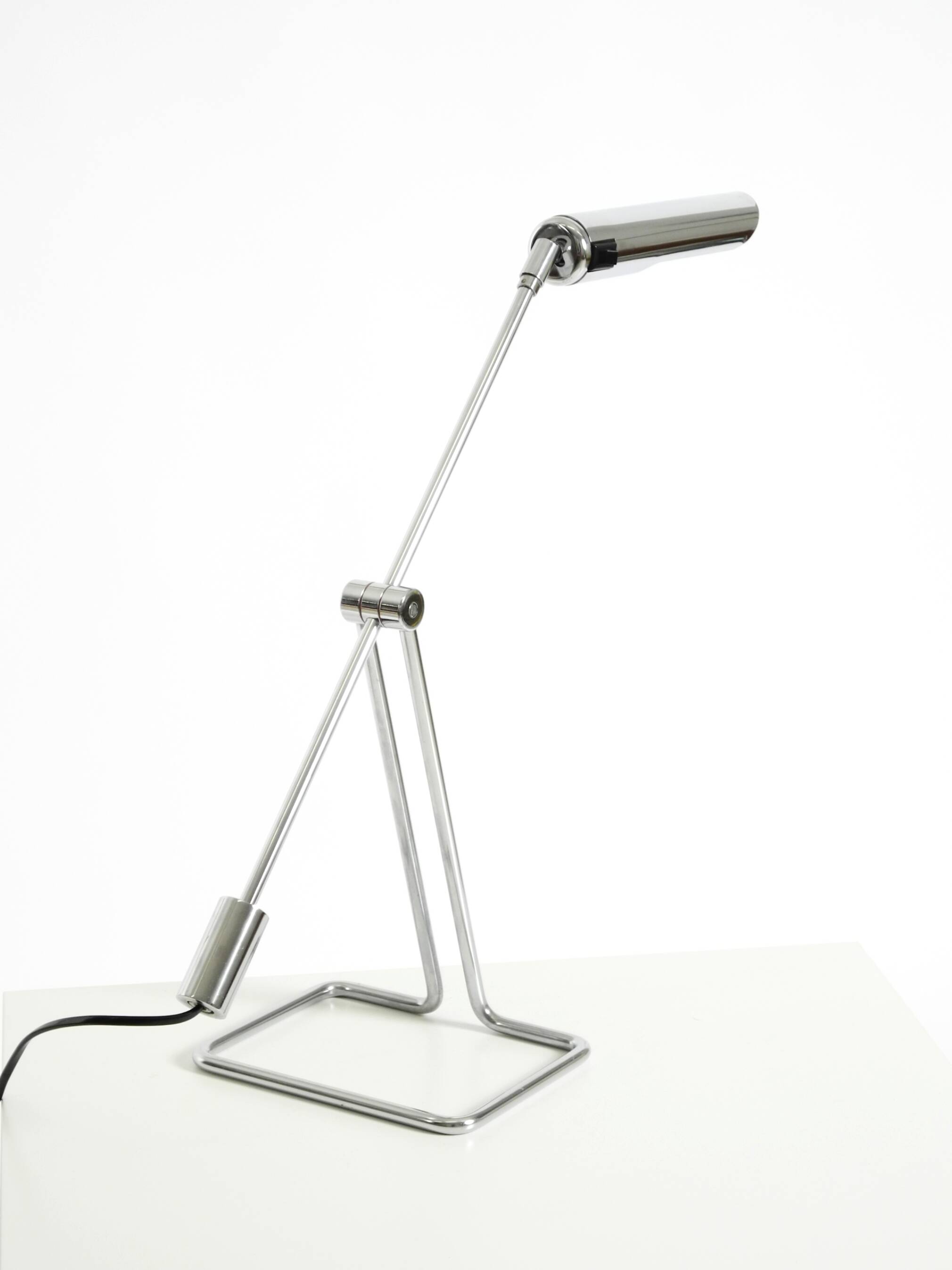 1980s chrome-plated metal table lamp by Abo Randers for IKEA