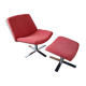 Fauteuil lounge pivotant et ottoman