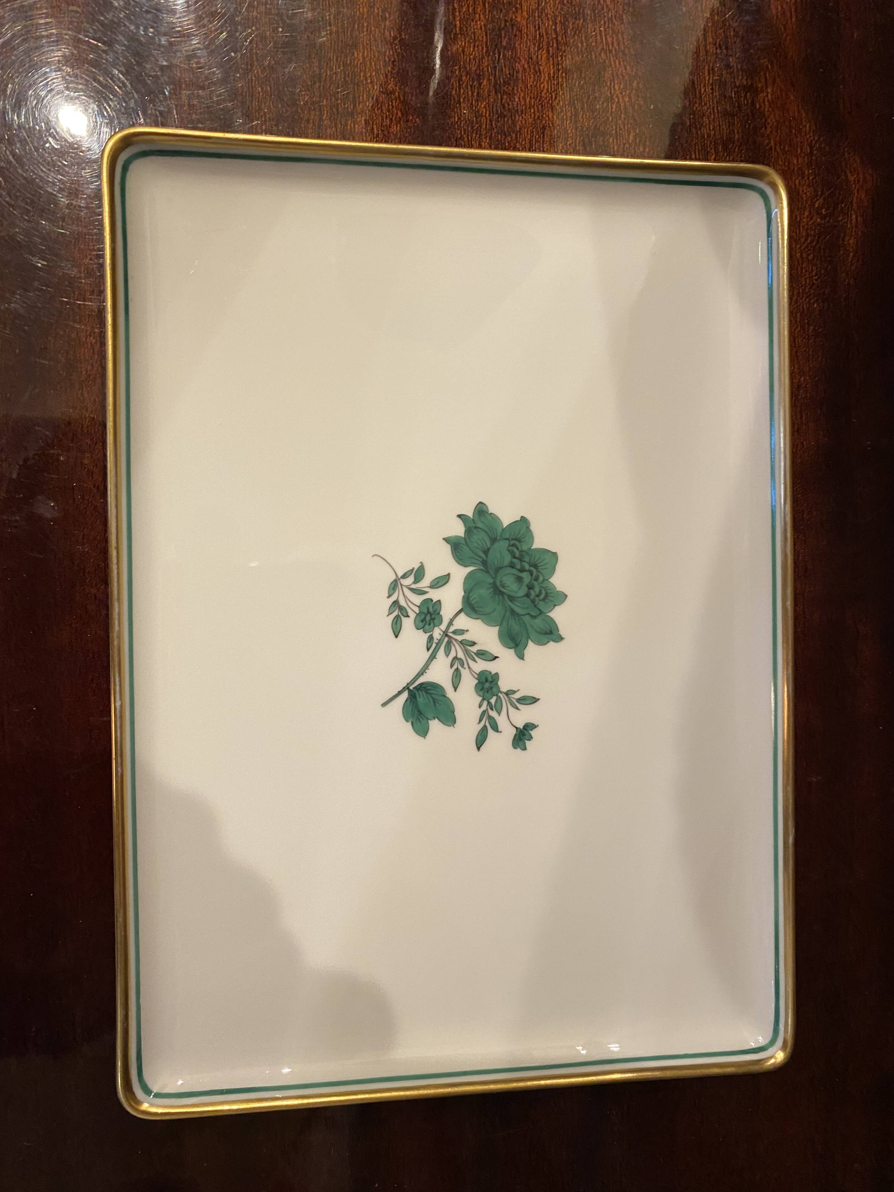 Assiette Plate En Porcelaine Vert 28x28x3 Cm | Leroy Merlin