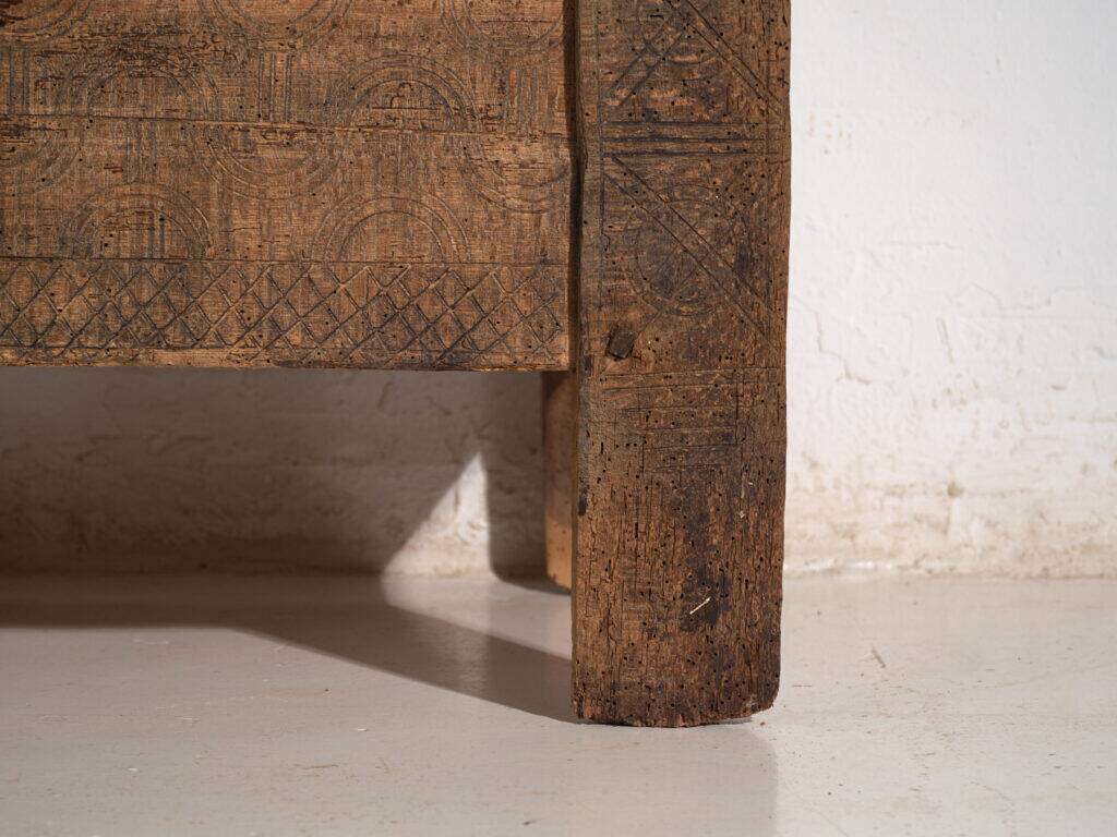 Ancient primitive wooden chest – Transylvania, around 1850