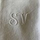 6 serviettes de table en damassé, monogramme