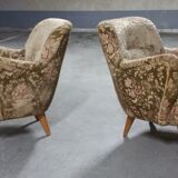 Pair of armchairs flower 50s