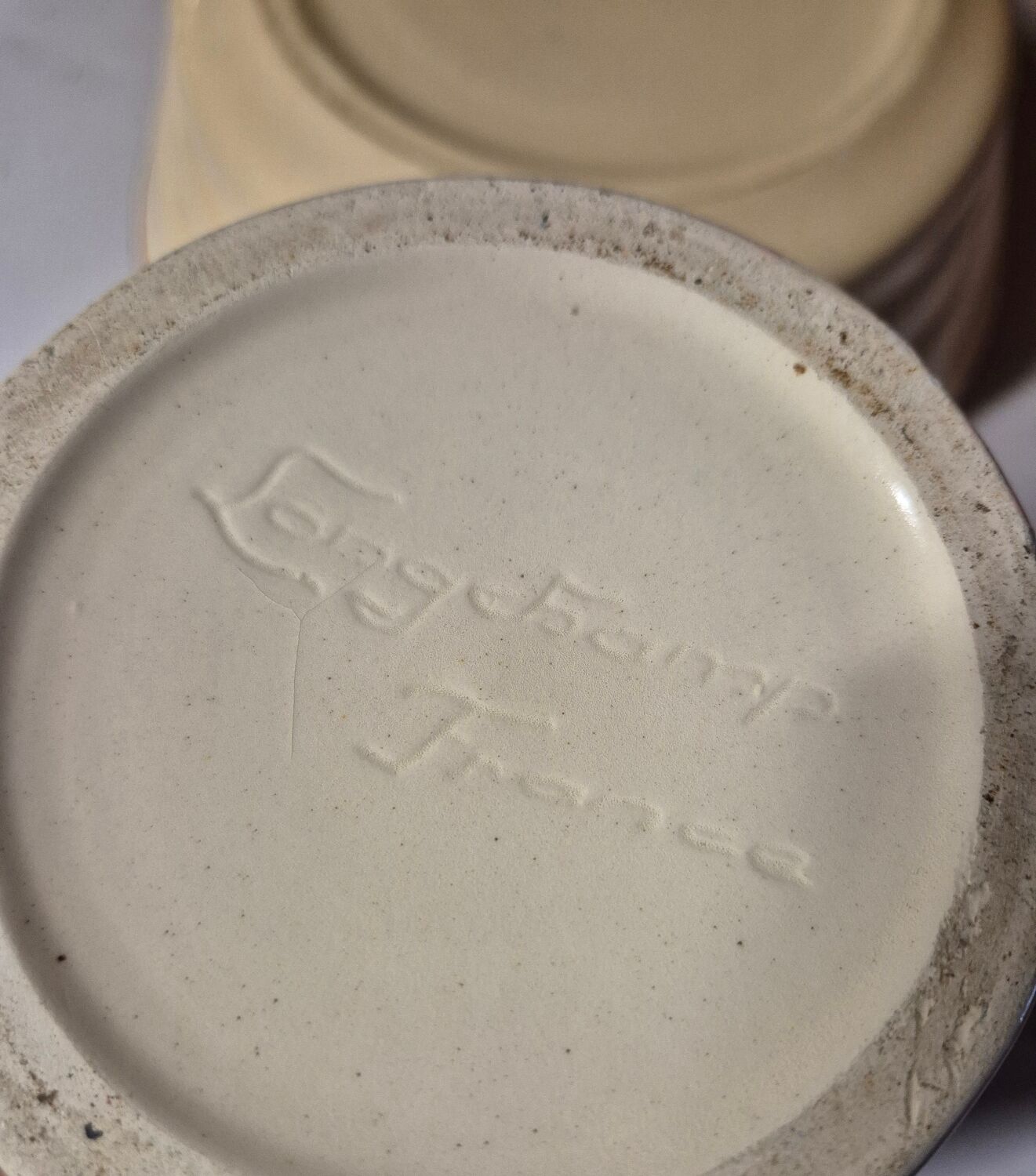 Longchamp France antique earthenware bowl and basin