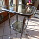 Bedside table or end of tubular steel sofa