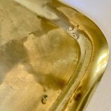 Duo of solid brass trays